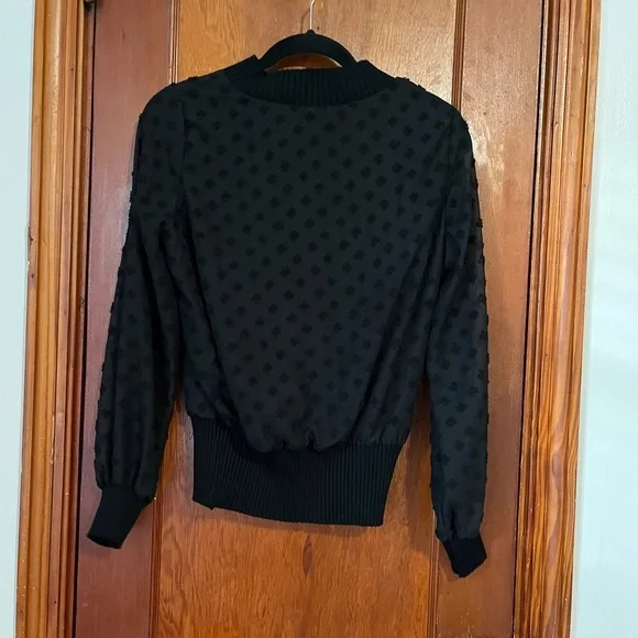 THML Black Textured Women’s Blouse Size XS - Picture 5 of 6